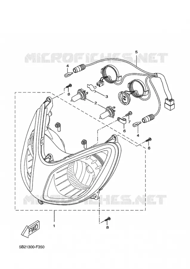 PHARE  Yamaha SCOOTER 125 2012 XCITY  VP125 XCITY