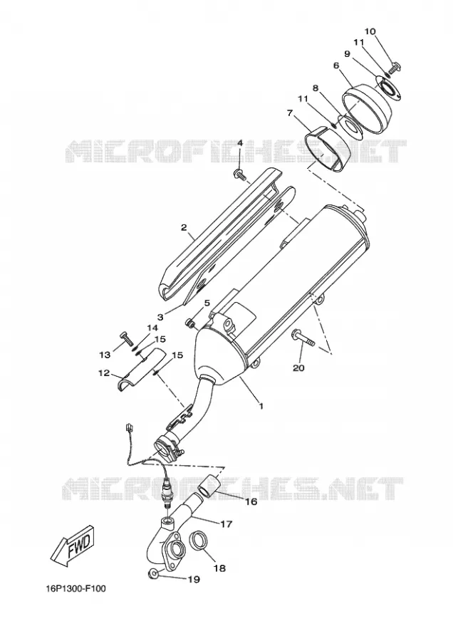 ECHAPPEMENT Yamaha SCOOTER 125 2012 XCITY  VP125 XCITY
