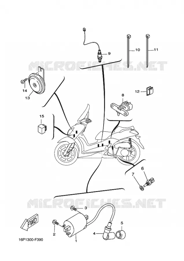 PARTIE ELECTRIQUE 2 Yamaha SCOOTER 125 2012 XCITY  VP125 XCITY