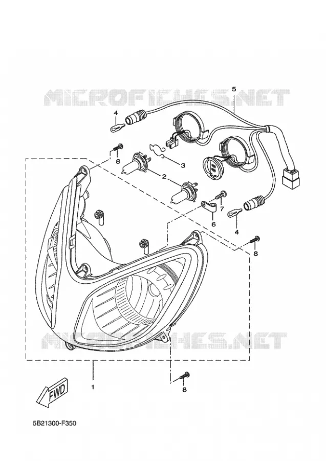 PHARE  Yamaha SCOOTER 250 2012 XCITY  VP250 XCITY