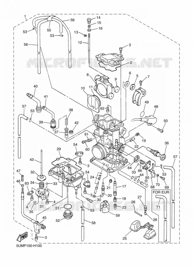 CARBURATEUR Yamaha MOTO 250 2012 WRF  WR250F