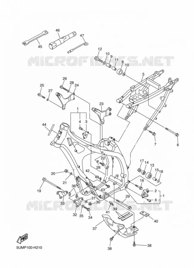 CADRE Yamaha MOTO 250 2012 WRF  WR250F