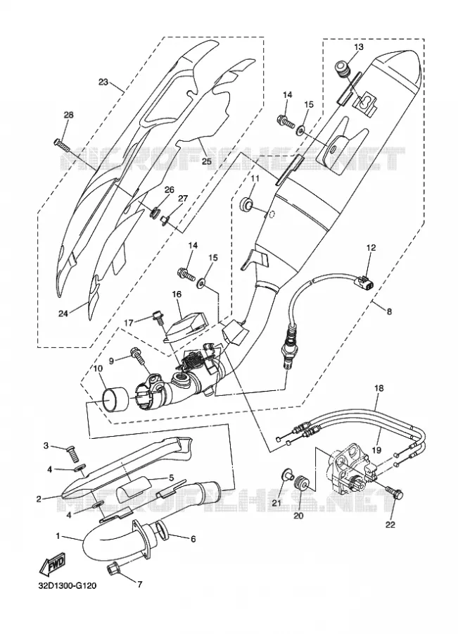 ECHAPPEMENT Yamaha MOTO 250 2012 WR-R  WR250R