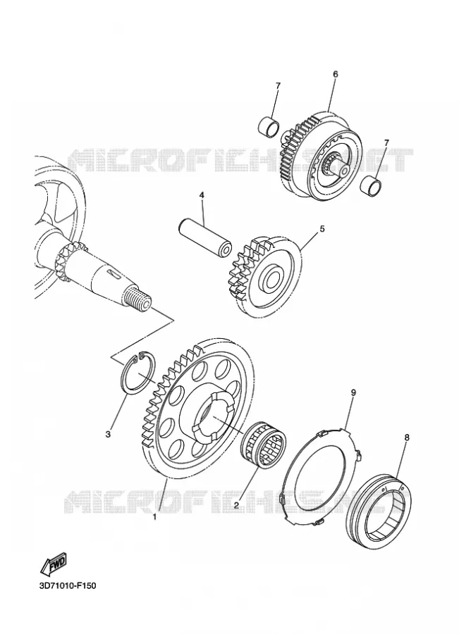 EMBRAYAGE DE DEMARREUR Yamaha MOTO 250 2012 WR-R  WR250R