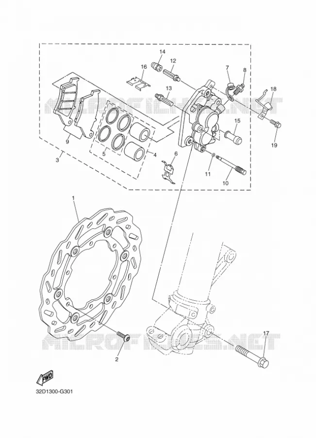 ETRIER DE FREIN AVANT Yamaha MOTO 250 2012 WR-R  WR250R