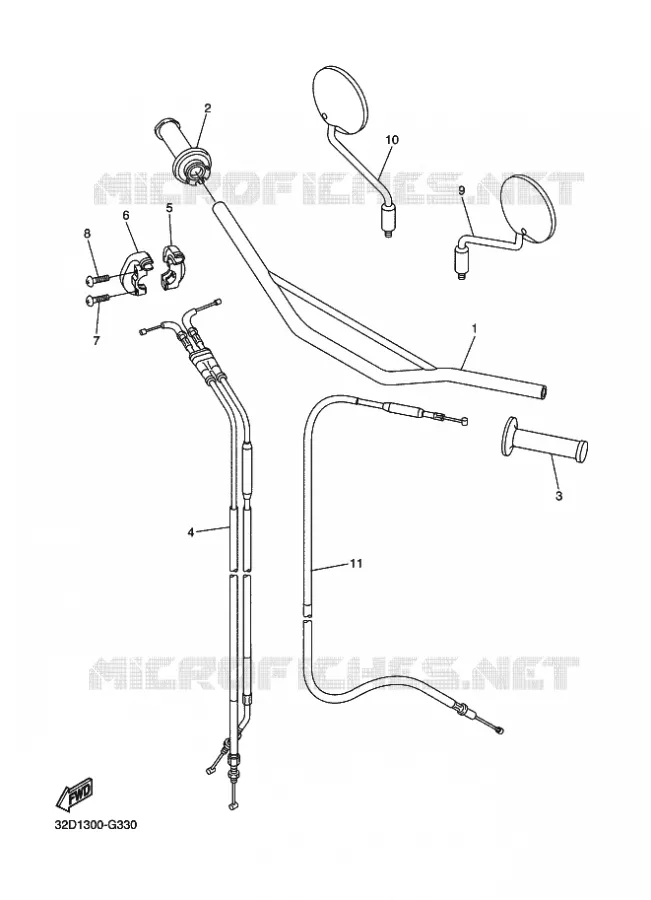 GUIDON ET CABLES Yamaha MOTO 250 2012 WRX  WR250X