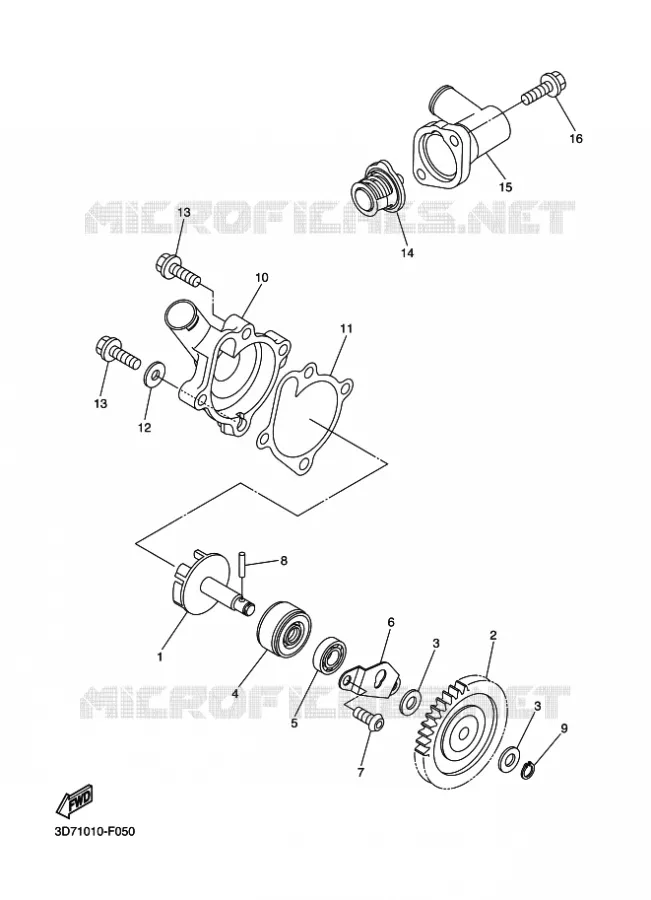 POMPE A EAU / DURITES Yamaha MOTO 250 2012 WRX  WR250X