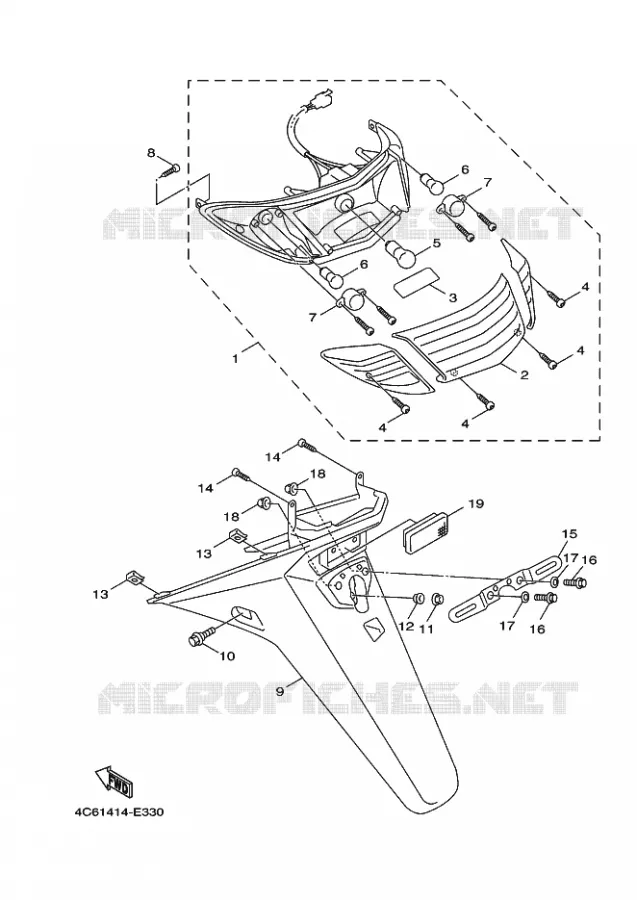 FEU ARRIERE Yamaha SCOOTER 125 2012 CYGNUS  XC125