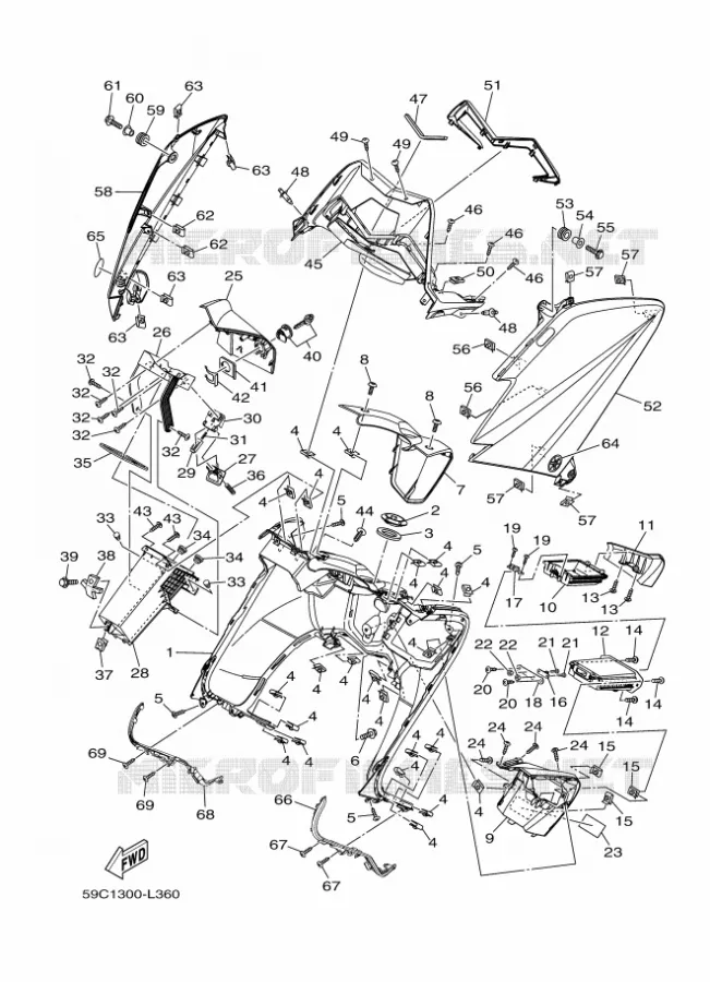 PROTEGE JAMBES Yamaha SCOOTER 530 2012 TMAX  XP500