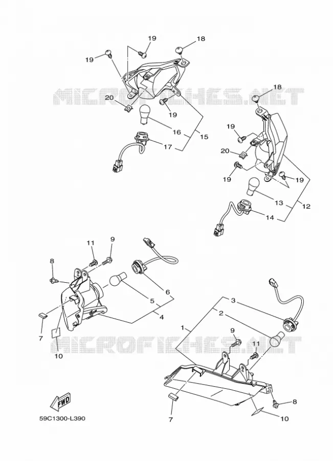 CLIGNOTANT Yamaha SCOOTER 530 2012 TMAX  XP500