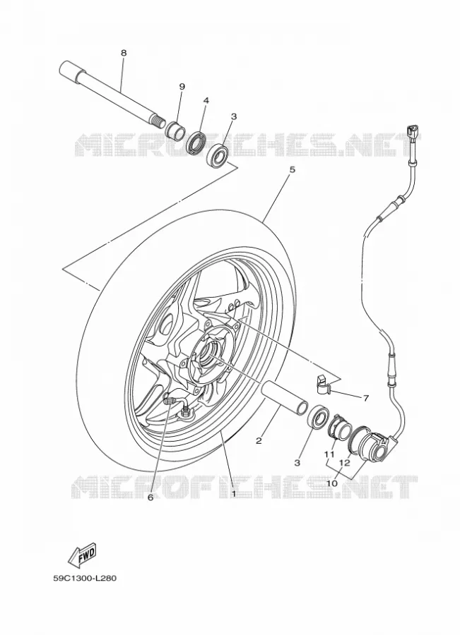 ROUE AVANT Yamaha SCOOTER 530 2012 TMAX  XP500