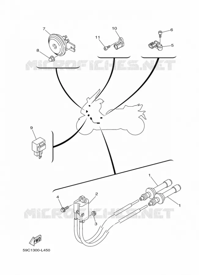 PARTIE ELECTRIQUE 2 Yamaha SCOOTER 530 2012 TMAX ABS  XP500A