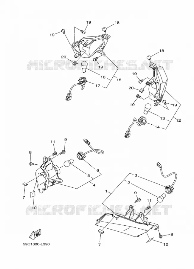 CLIGNOTANT Yamaha SCOOTER 530 2012 TMAX ABS  XP500A