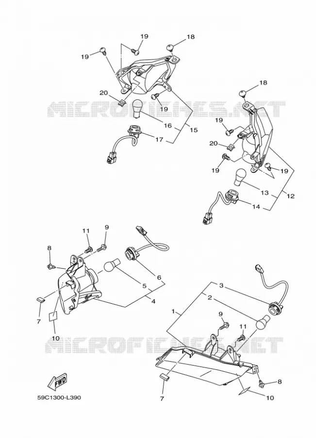 CLIGNOTANT Yamaha SCOOTER 530 2012 TMAX ABS  XP500A