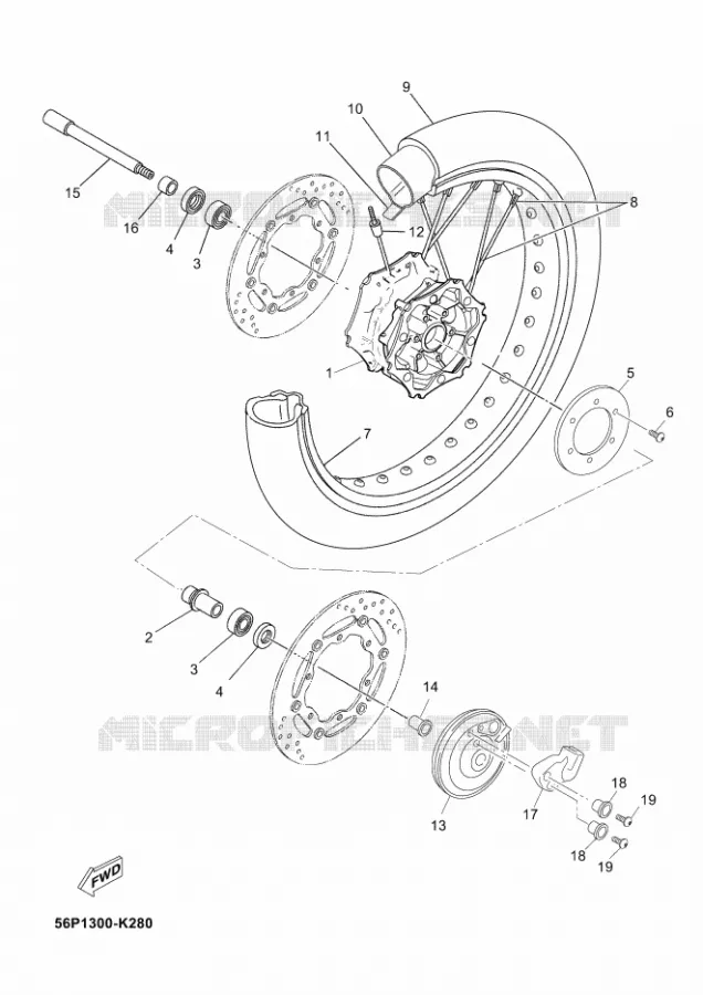 ROUE AVANT Yamaha MOTO 660 2012 TENERE ABS  XT660ZA