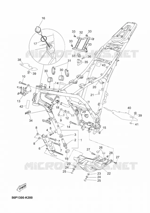CADRE Yamaha MOTO 660 2012 TENERE ABS  XT660ZA