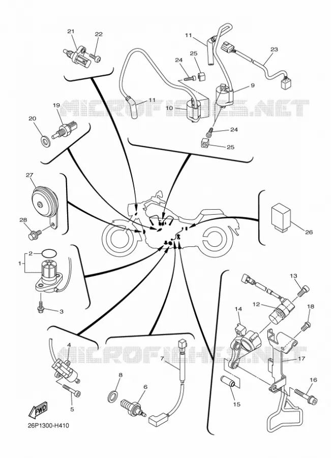 PARTIE ELECTRIQUE 1 Yamaha MOTO 950 2012 MIDNIGHT STAR  XVS950A