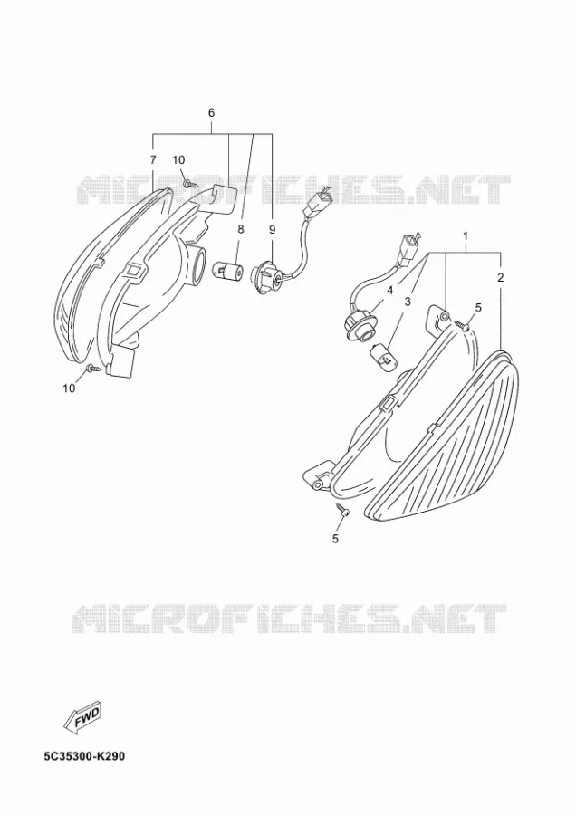 CLIGNOTANT Yamaha SCOOTER 50 2012 NEOS  YN50 NEO'S