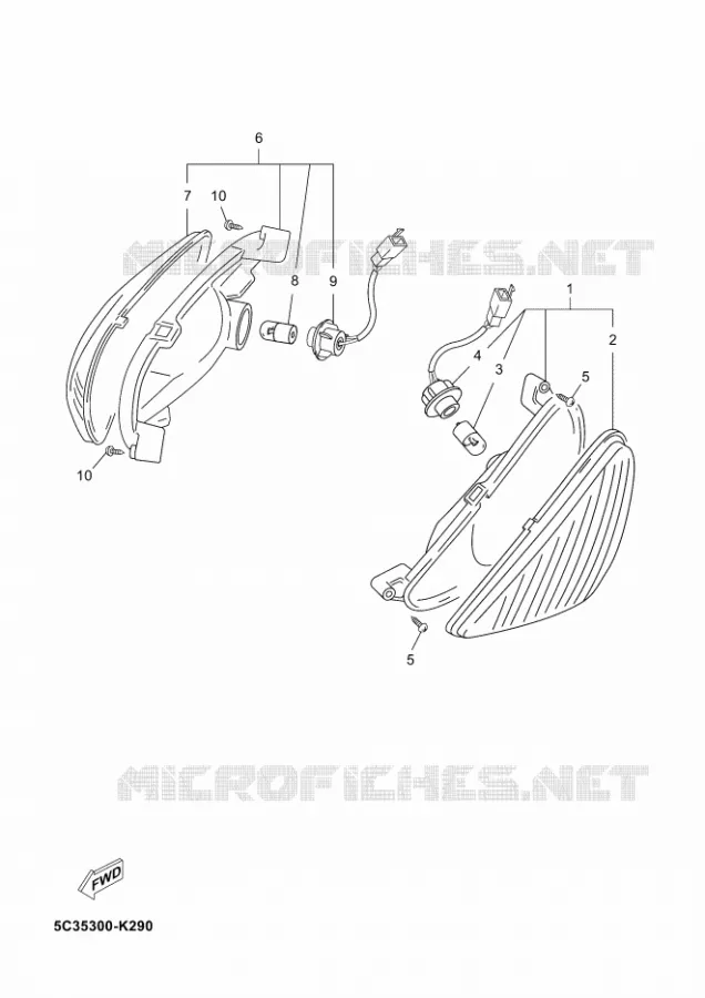 CLIGNOTANT Yamaha SCOOTER 50 2012 NEOS  YN50 NEO'S