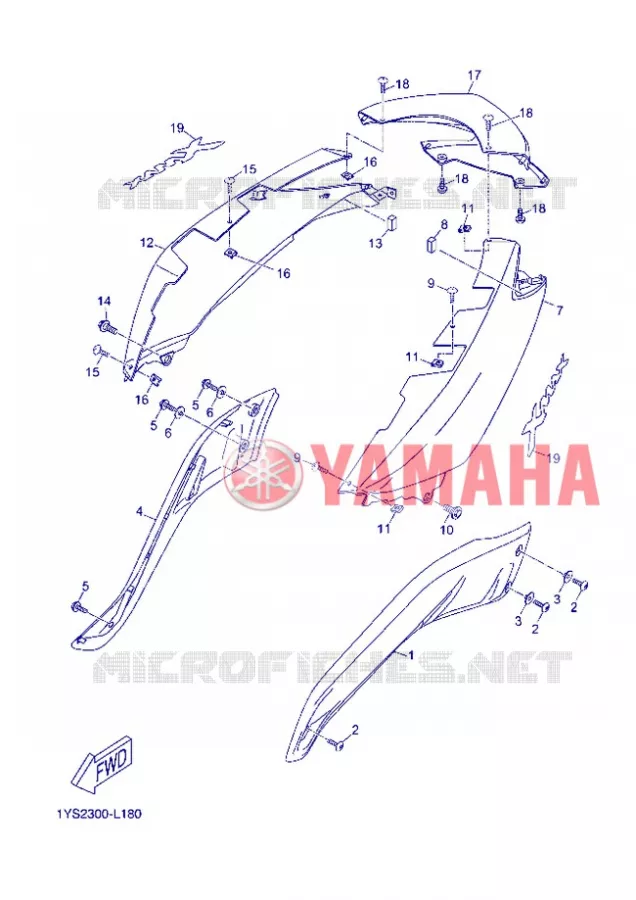 COUVERCLE LATERAL Yamaha SCOOTER 125 2012 XMAX  YP125R