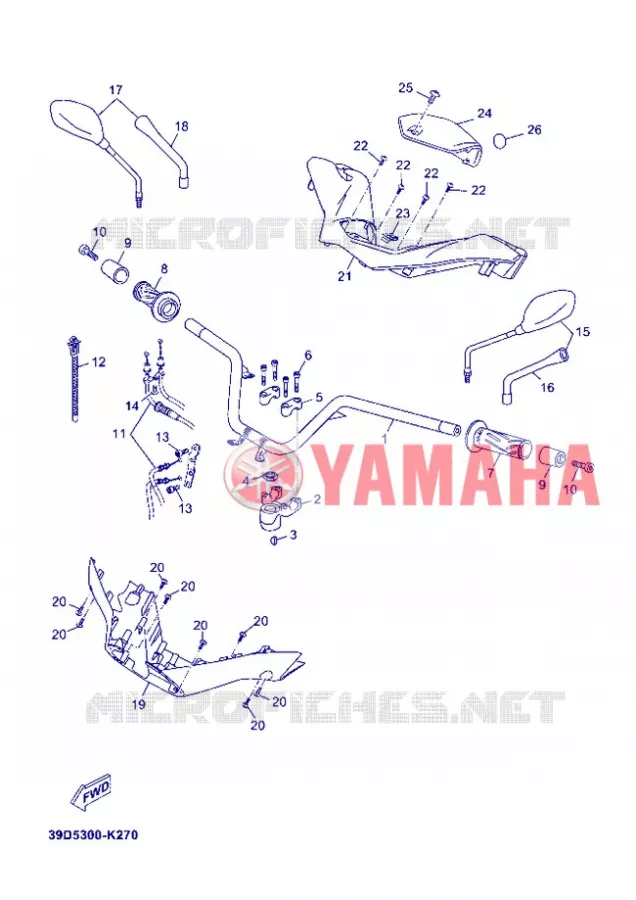 GUIDON ET CABLES Yamaha SCOOTER 125 2012 XMAX  YP125R