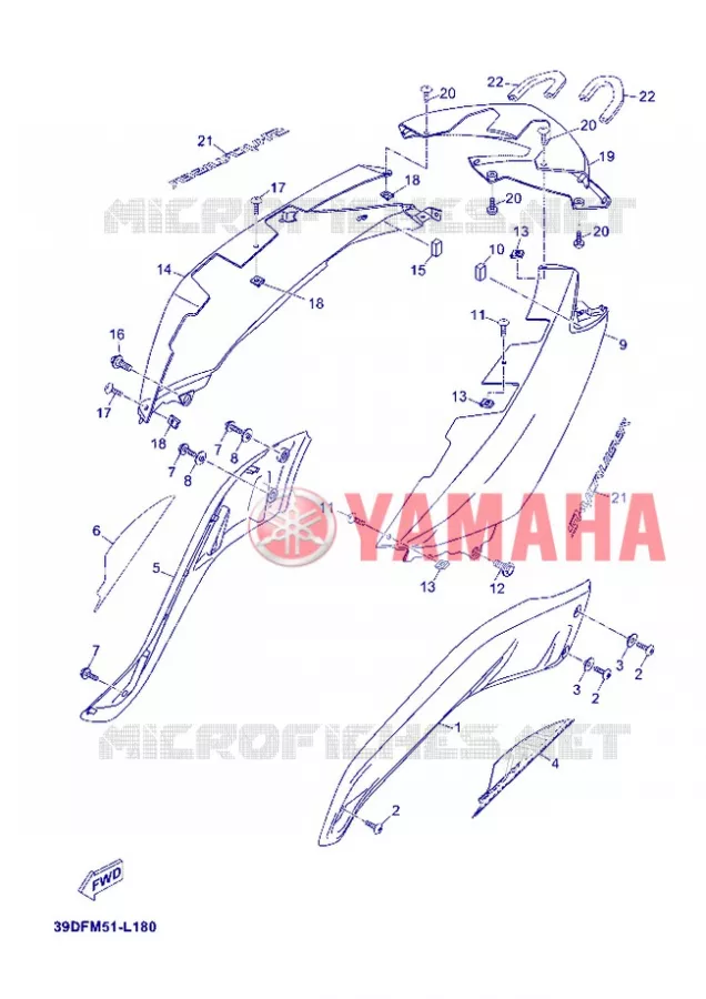 COUVERCLE LATERAL Yamaha SCOOTER 125 2012 XMAX  YP125R