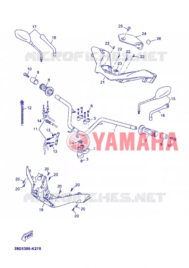 GUIDON ET CABLES Yamaha SCOOTER 250 2012 XMAX  YP250R