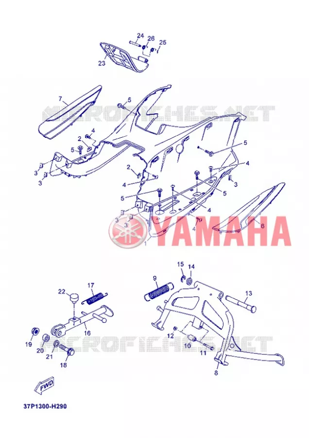 SUPPORT / REPOSE PIEDS Yamaha SCOOTER 250 2012 XMAX  YP250R