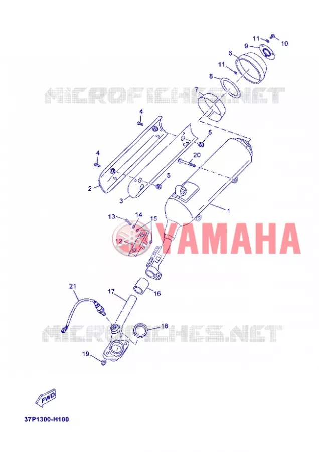 ECHAPPEMENT Yamaha SCOOTER 250 2012 XMAX  YP250R X-MAX 250