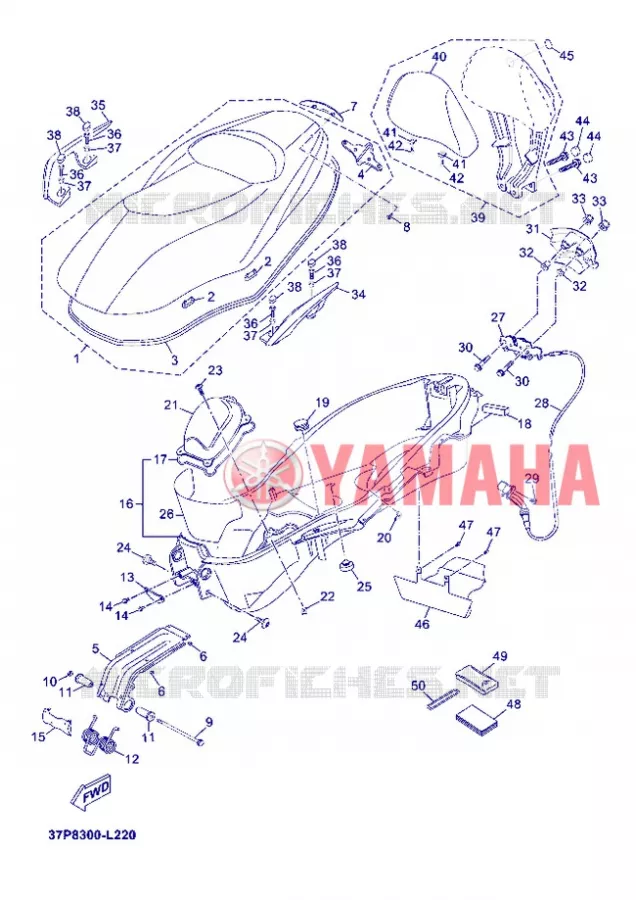 SELLE Yamaha SCOOTER 250 2012 XMAX SPORT  YP250R X-MAX 250 SPORT