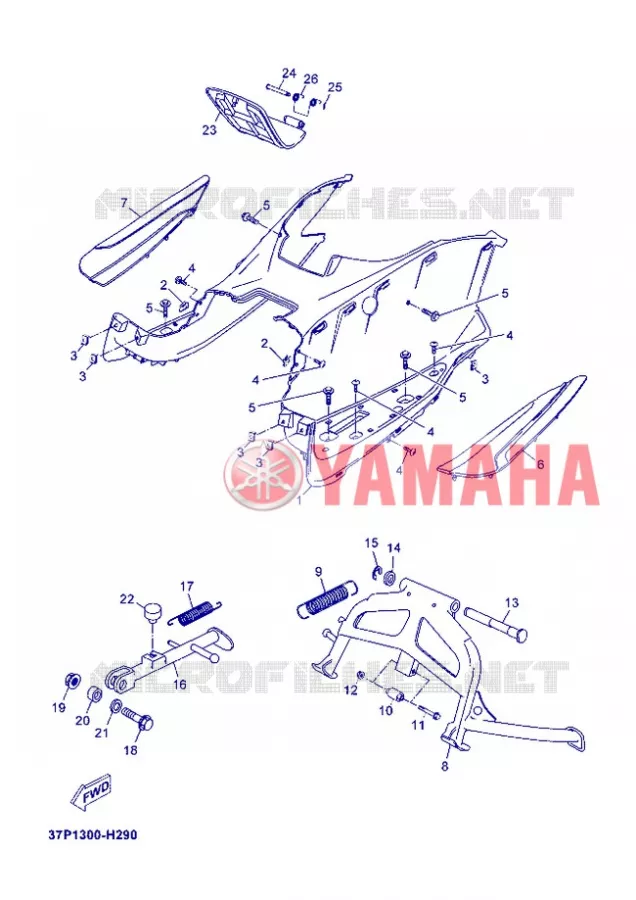 SUPPORT / REPOSE PIEDS Yamaha SCOOTER 250 2012 XMAX ABS  YP250RA