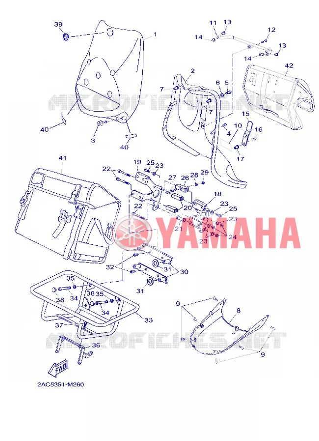 PROTEGE JAMBES Yamaha SCOOTER 50 2012 AEROX  YN50FT