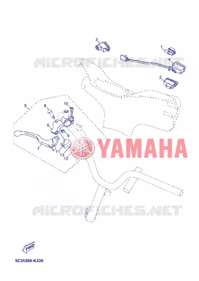 COMMODO / LEVIER Yamaha SCOOTER 50 2012 NEOS 4T UBS  YN50FU