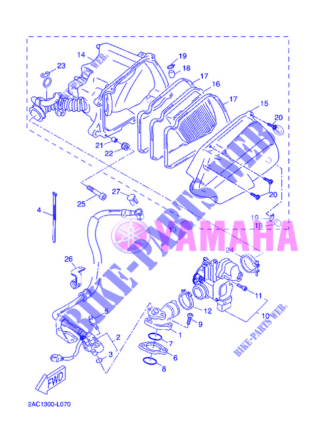 ADMISSION pour Yamaha YN50FU de 2012