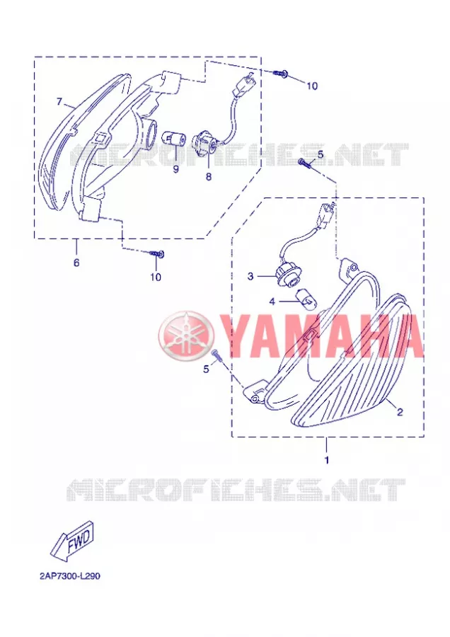 CLIGNOTANT Yamaha SCOOTER 50 2012 OVETTO 4T UBS  YN50FU