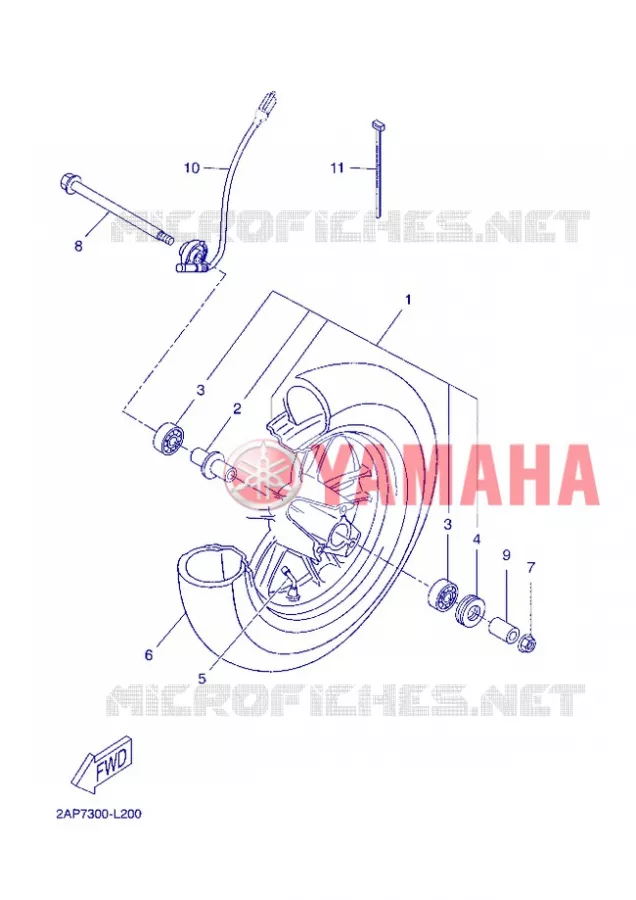 ROUE AVANT Yamaha SCOOTER 50 2012 OVETTO 4T UBS  YN50FU