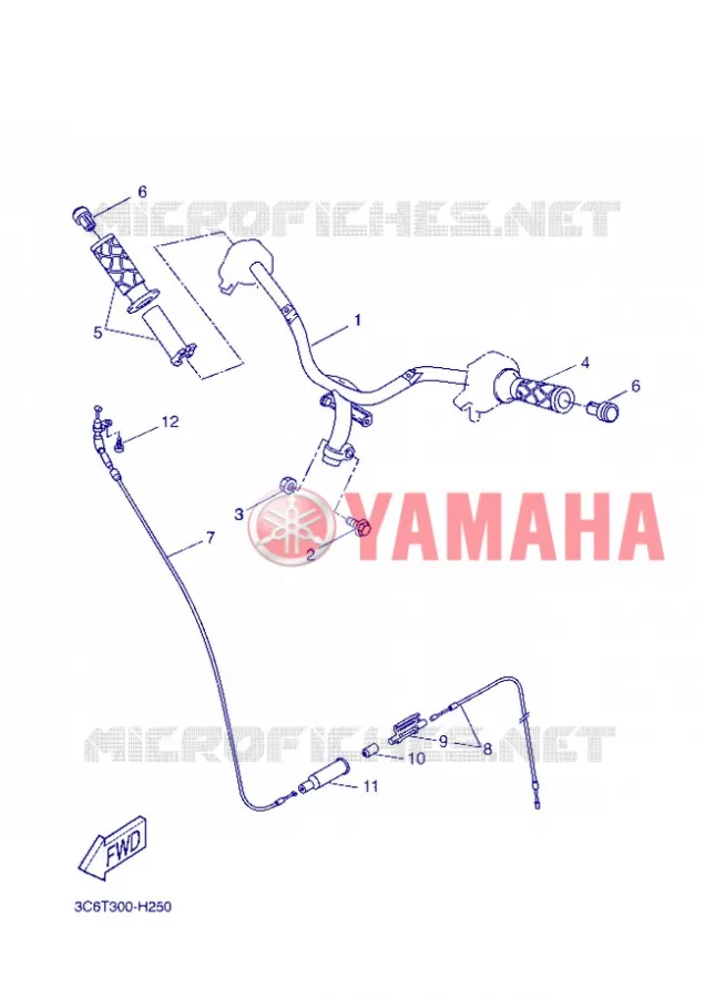 GUIDON ET CABLES Yamaha SCOOTER 50 2012 NITRO  YQ50 NITRO