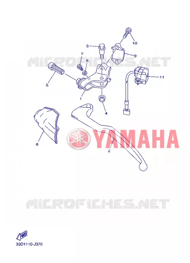 COMMODO / LEVIER Yamaha MOTO 450 2012 YZF  YZ450F