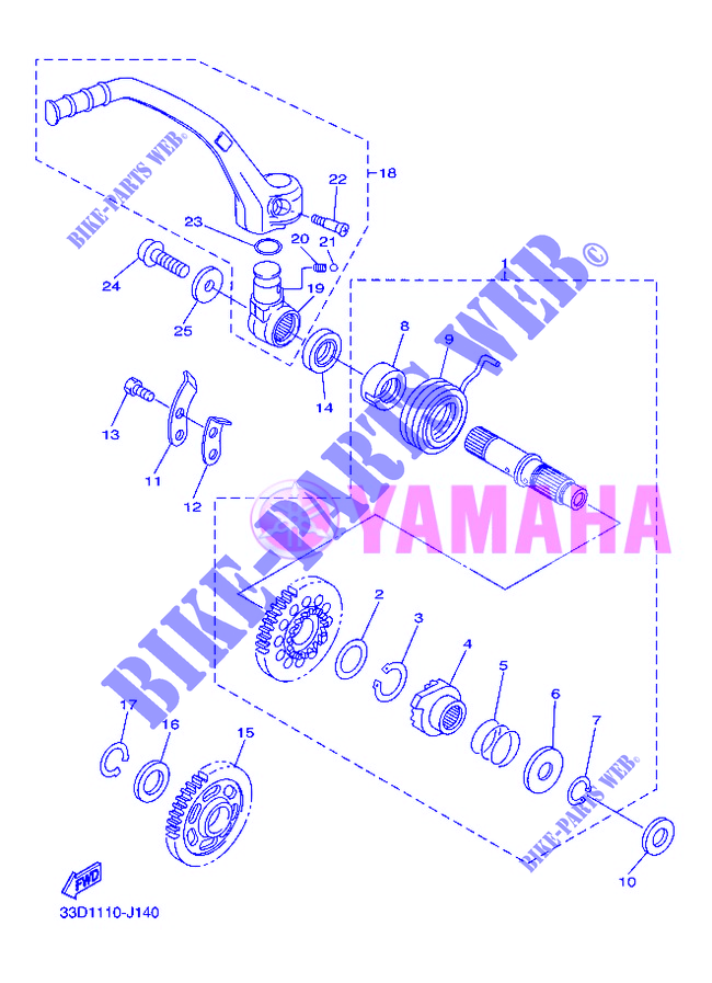 DEMARREUR pour Yamaha YZ450F de 2012