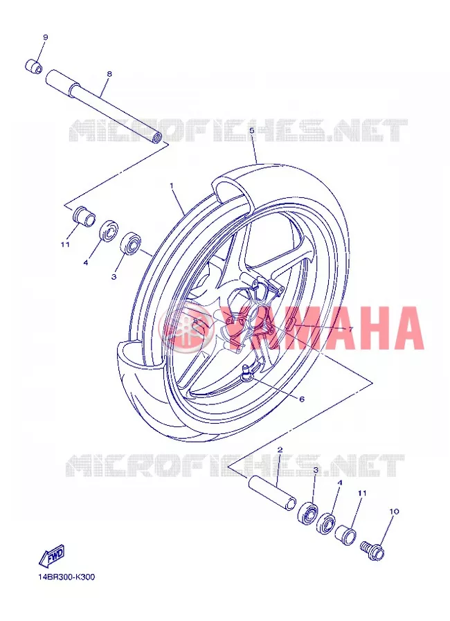 ROUE AVANT Yamaha MOTO 1000 2012 R1  YZF-R1