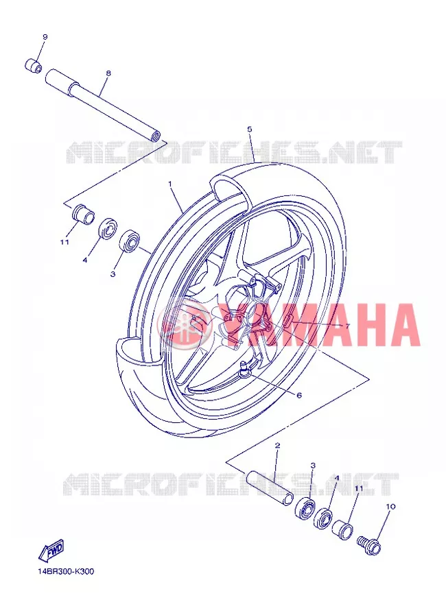 ROUE AVANT Yamaha MOTO 1000 2012 R1  YZF-R1