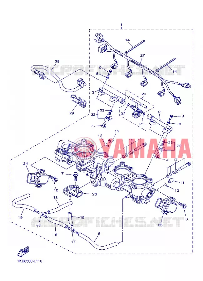 ADMISSION 2 Yamaha MOTO 1000 2012 R1  YZF-R1