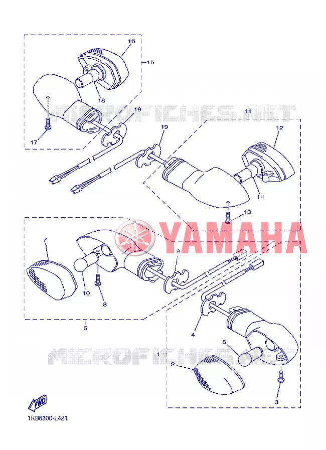 CLIGNOTANT Yamaha MOTO 1000 2012 R1  YZF-R1
