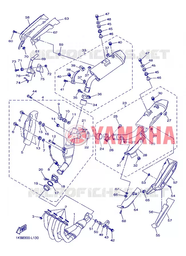 ECHAPPEMENT Yamaha MOTO 1000 2012 R1  YZF-R1