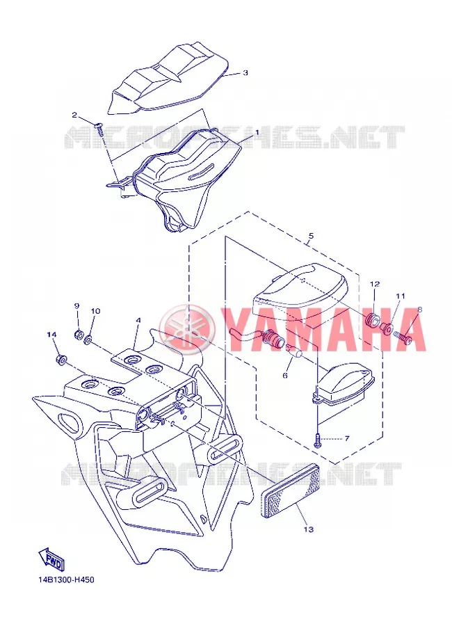 FEU ARRIERE Yamaha MOTO 1000 2012 R1  YZF-R1