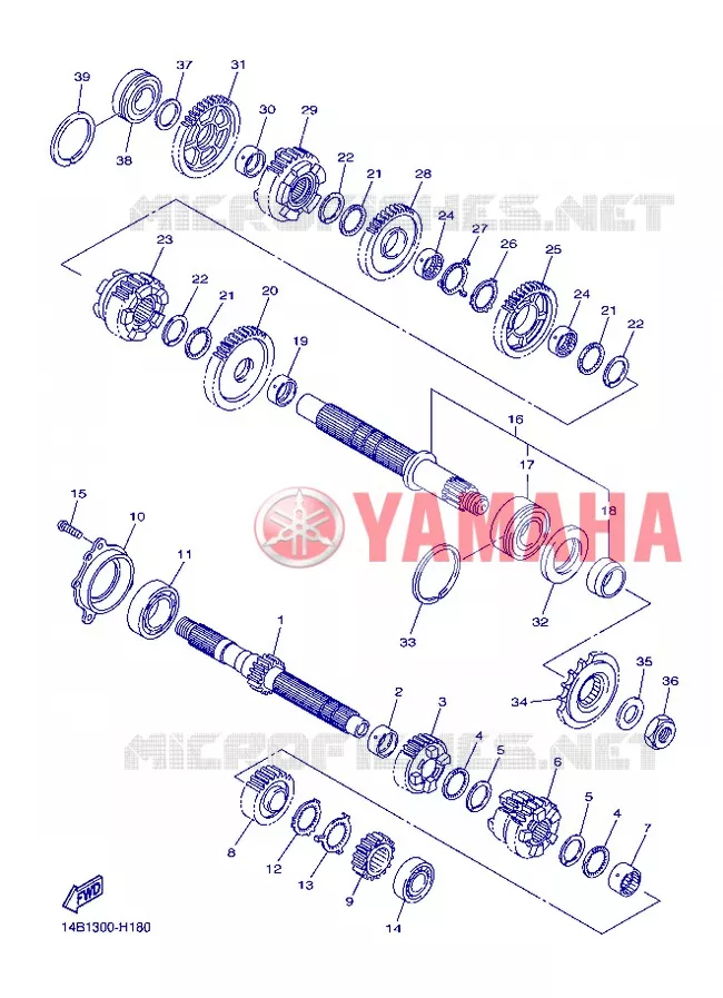 TRANSMISSION Yamaha MOTO 1000 2012 R1  YZF-R1
