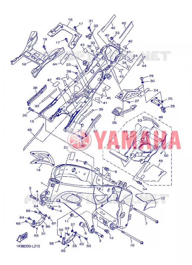 CADRE Yamaha MOTO 1000 2012 R1  YZF-R1