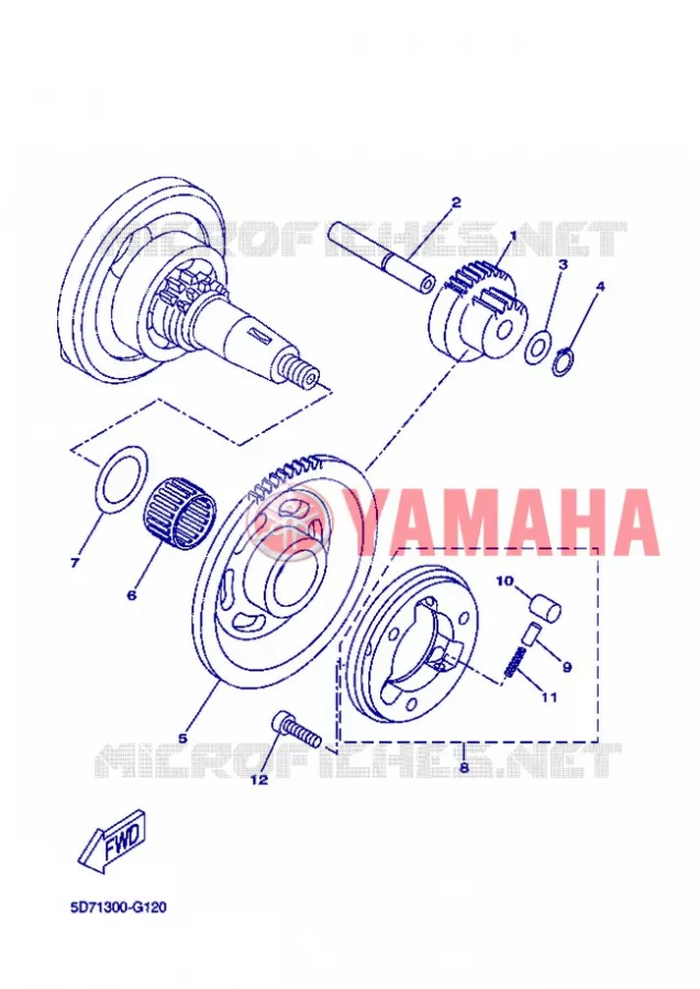 EMBRAYAGE DE DEMARREUR Yamaha MOTO 125 2012 R125  YZF-R125