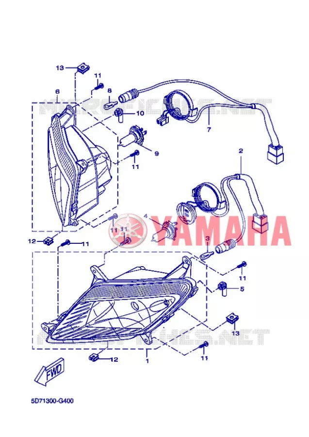 PHARE  Yamaha MOTO 125 2012 R125  YZF-R125