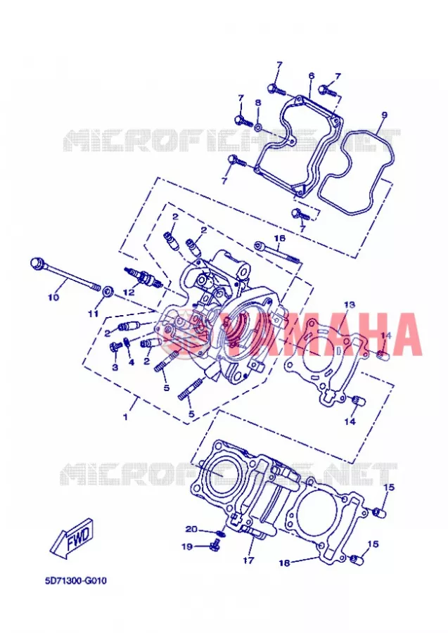 CULASSE Yamaha MOTO 125 2012 R125  YZF-R125
